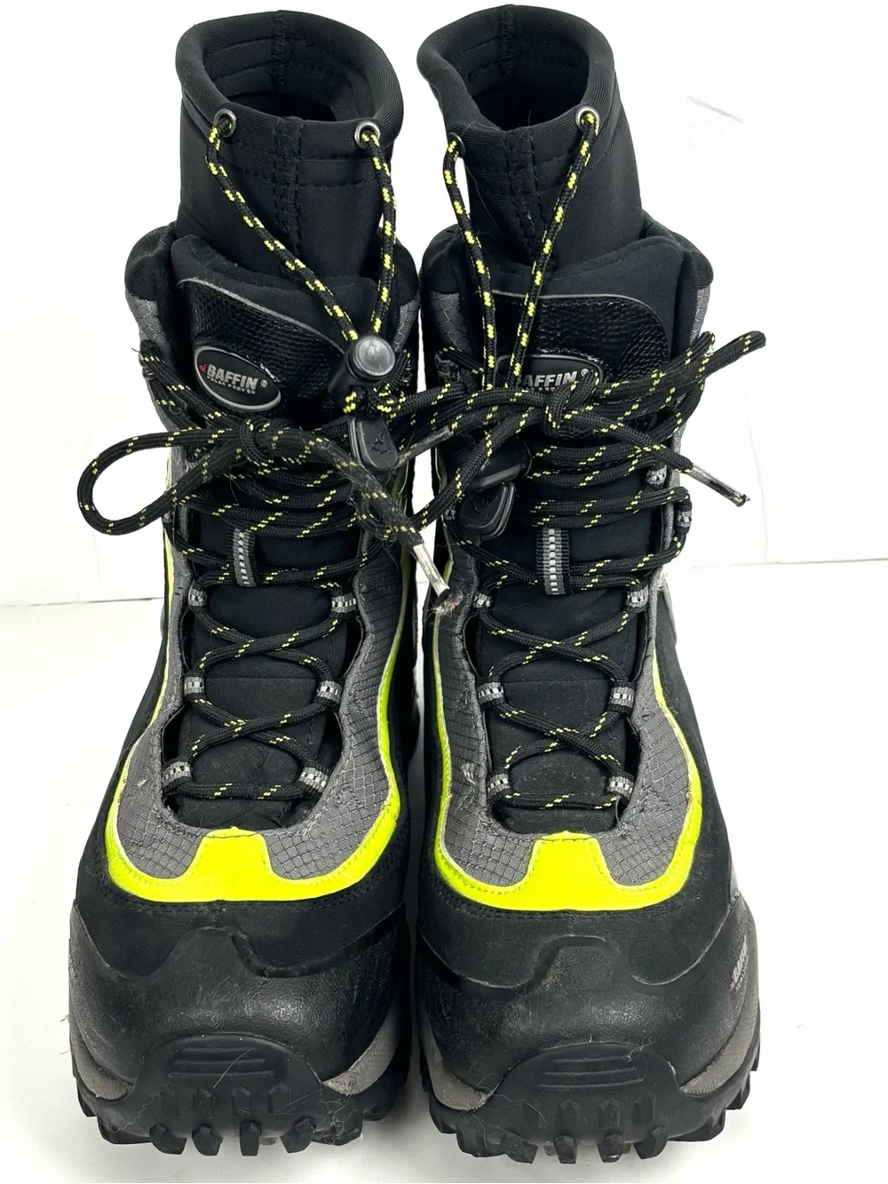 Baffin Boots Black Green Warrior Mens Size 8 Soft M018 Mid-Calf Lace Up Snow